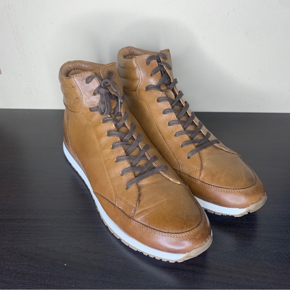 Bacco Bucci Studio Leather High Top Casual Sneaker Shoe - Picture 4 of 12